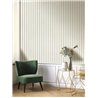 Casadeco|Green and white English-style striped wallpaper|Stripes