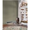 Casadeco|Papier peint rayures vert kaki style anglais|Rayures
