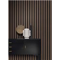 Casadeco|Gold and black English-style striped wallpaper|Stripes