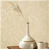 Casadeco|Papier peint floral élégant avec motif de feuilles beige|Contemporain