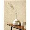 Casadeco|Elegant floral wallpaper with beige leaf pattern|Contemporary