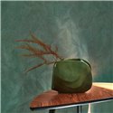 Casadeco|Modern blue wallpaper with textured leaf print|Wallpaper