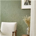 Casadeco|Papier peint texturé avec feuilles superposées en relief vert|Papier Peint