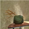Casadeco|Modern wallpaper with embossed olive green leaves|Modern