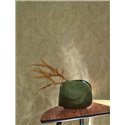 Casadeco|Modern wallpaper with embossed olive green leaves|Modern