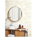 Casadeco|Papier peint floral scandinave blanc avec branches hivernales dénudées|Scandinave