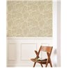 Casadeco|Papel pintado estilo escandinavo floral beige con un toque minimalista|Escandinavo