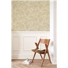 Casadeco|Scandinavian floral beige wallpaper with a minimalist touch|Scandinavian