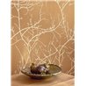 Casadeco|Papier peint style scandinave avec branches d’arbres dénudées jaune miel|Floral