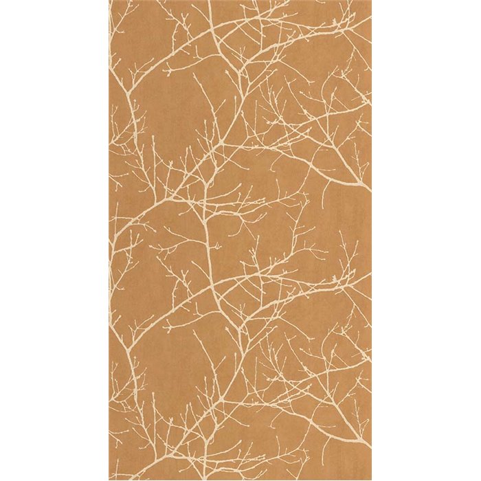 Casadeco|Papel pintado ramas de árboles deshojadas estilo escandinavo amarillo miel|Floral