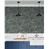 Casadeco|Skandinavische Tapete in Blau mit winterlichen kahlen Baumzweigen|Skandinavisch