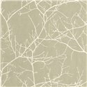 Casadeco|Papier peint avec branches d’arbres dénudées vert style nordique|Scandinave