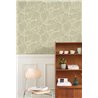 Casadeco|Papel pintado ramas de árboles deshojadas verde estilo nórdico|Escandinavo