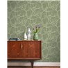 Casadeco|Papier peint style nordique avec arbres dénudés vert eucalyptus|Floral