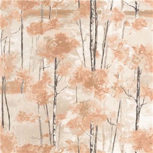 Casadeco|Papier peint paysage abstrait de forêt verte|Papier Peint