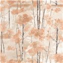 Casadeco|Skandinavische Tapete mit Birkenwald in Ölmalerei in Orange|Tapeten
