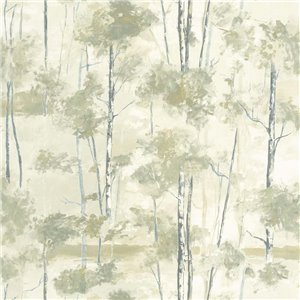 Papeldecor|Botanical Scandinavian-style wallpaper in green|Wallpaper