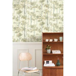 Papeldecor|Botanical Scandinavian-style wallpaper in green|Wallpaper 2