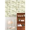 Casadeco|Papier peint style nordique avec forêt de bouleaux verts|Papier Peint