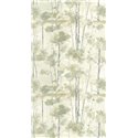 Casadeco|Nordic-style wallpaper with green birch forest|Wallpaper
