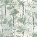 Casadeco|Papier peint forêt de bouleaux style scandinave, effet peinture à l’huile|Scandinave
