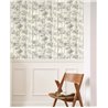 Casadeco|Nordic floral wallpaper with gray painted trees|Scandinavian