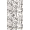 Casadeco|Papier peint floral style nordique avec arbres peints en gris|Scandinave