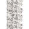 Casadeco|Nordic floral wallpaper with gray painted trees|Scandinavian