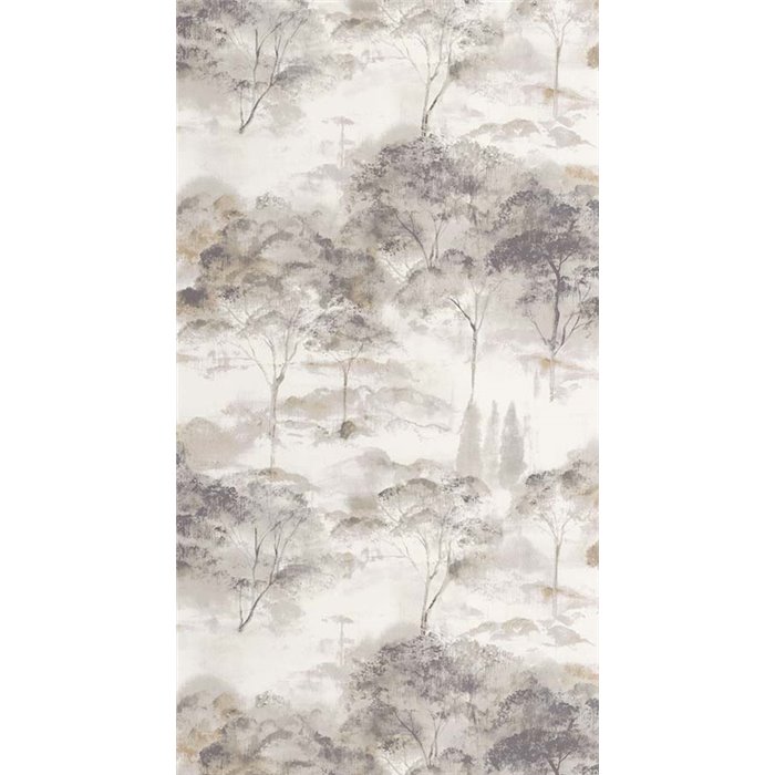 Papel pintado paisaje blanco y negro de bosque - Casadeco Riverside 4 89552387