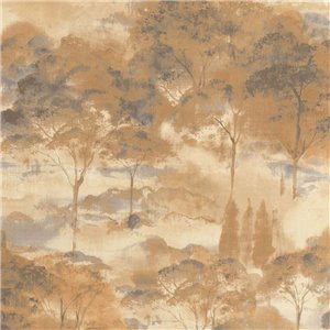 Casadeco|Papier peint paysage abstrait de forêt verte|Papier Peint