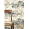Casadeco|Papier peint paysage abstrait de forêt, idéal pour salon ou salle à manger|Floral
