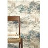 Casadeco|Papier peint paysage abstrait de forêt, idéal pour salon ou salle à manger|Floral