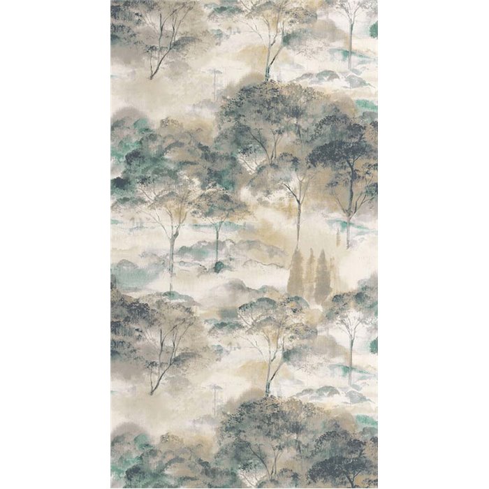 Casadeco|Papier peint paysage abstrait de forêt, idéal pour salon ou salle à manger|Floral