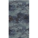 Casadeco|Papel pintado paisaje de bosque nocturno azul|Papel Pintado