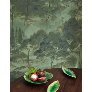 Eijffinger|Moderne Boho-Tapete grün mit Blumen|Blumen 2