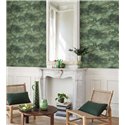 Casadeco|Papier peint paysage abstrait de forêt verte|Papier Peint
