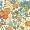 Casadeco|Sunflower and wildflower wallpaper in cheerful multicolor tones|Vintage Flowers