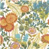 Casadeco|Sunflower and wildflower wallpaper in cheerful multicolor tones|Vintage Flowers
