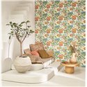 Casadeco|Sunflower and wildflower wallpaper in cheerful multicolor tones|Vintage Flowers
