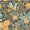 Casadeco|Rustic-style wallpaper with sunflowers and wildflowers|Vintage Flowers
