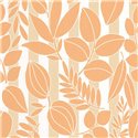 Casadeco|Florale Tapete im mediterranen Stil in Orangetönen|Tapeten