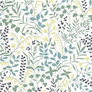 Casamance|Papier peint luxueux palmettes gris métallisé|Salón