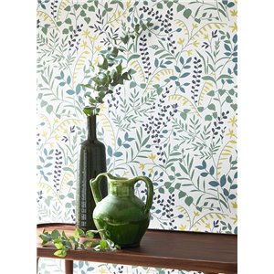 Casadeco|Tapete mit weißen Meerlavendel-Wildblumen, schlicht und hübsch|Skandinavisch 2
