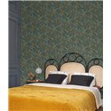Casadeco|Papier peint floral pour chambre avec fleurs sauvages bleues|Papier Peint
