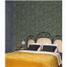 Casadeco|Floral bedroom wallpaper with blue wildflowers|Wallpaper