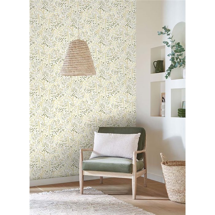 Casadeco|Papel pintado flores de campo o silvestres, inspira frescura y aires mediterráneo|Papel Pintado