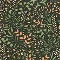 Casadeco|Green flower print wallpaper for Mediterranean-style living room|Wallpaper