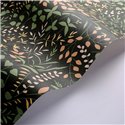 Casadeco|Green flower print wallpaper for Mediterranean-style living room|Wallpaper