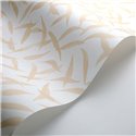 Casadeco|Minimalist floral wallpaper with scattered beige olive leaves|Wallpaper