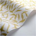 Casadeco|Olive green olive leaf wallpaper with a minimalist touch|Wallpaper
